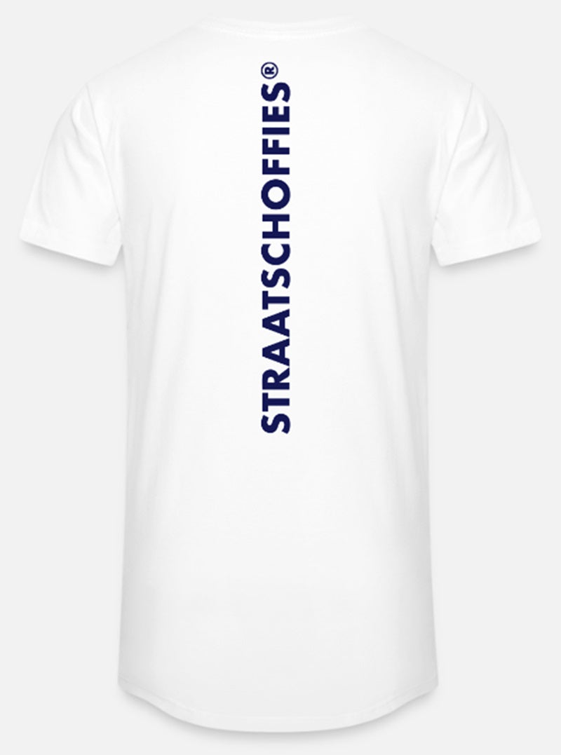 Mannen Urban longshirt met navy letters