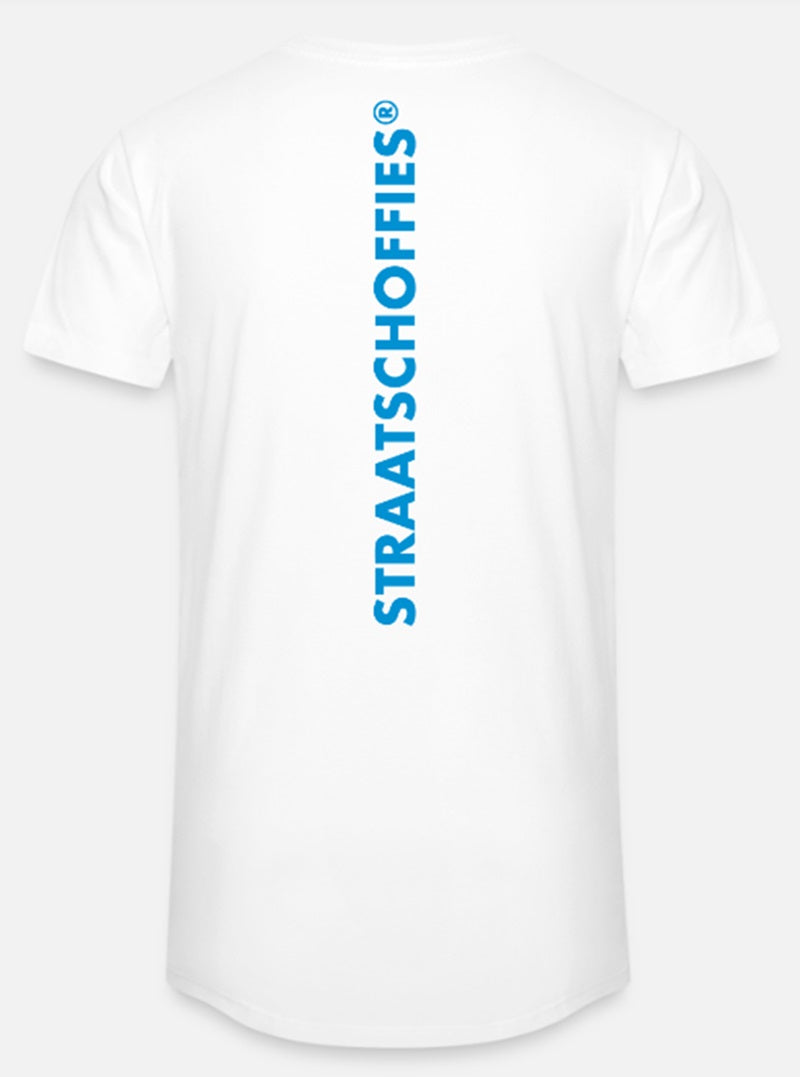Mannen Urban longshirt met L-blauwe letters