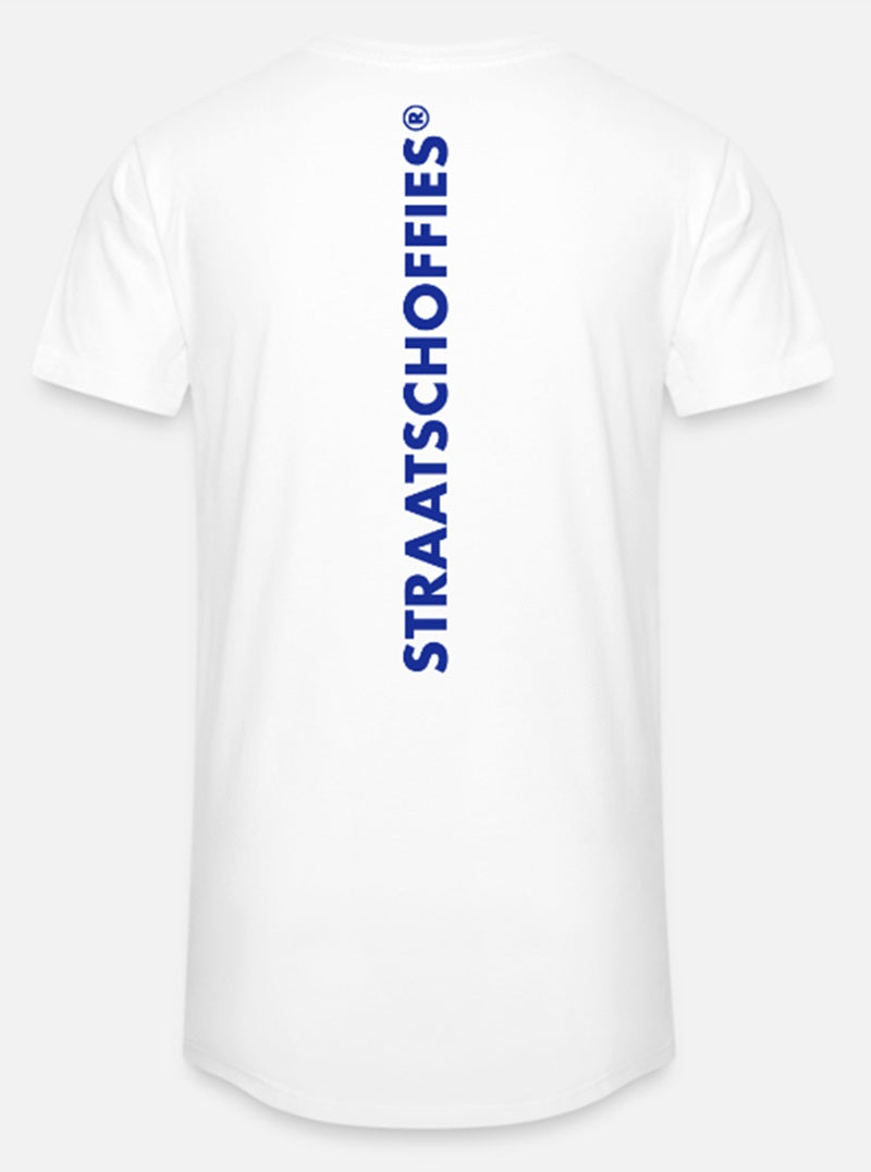 Mannen Urban longshirt met blauwe letters