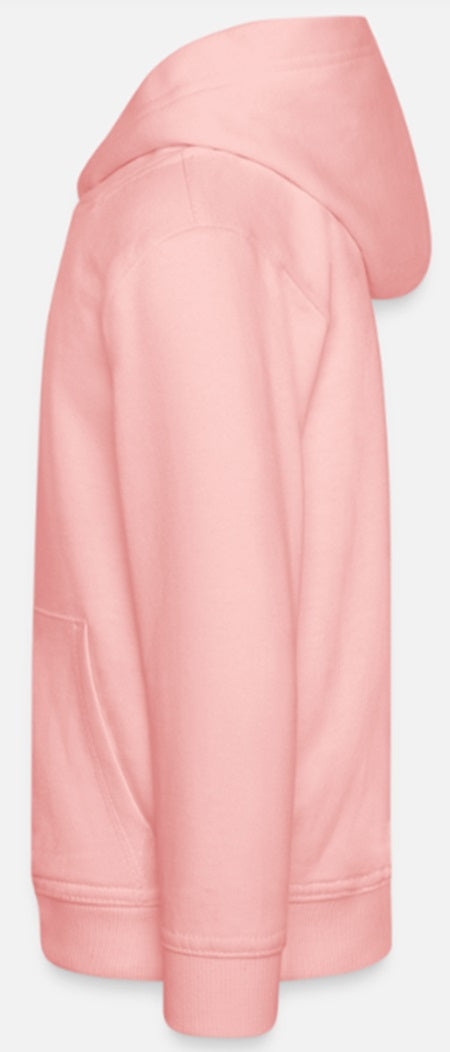 Kinder hoodie roze met witte letters