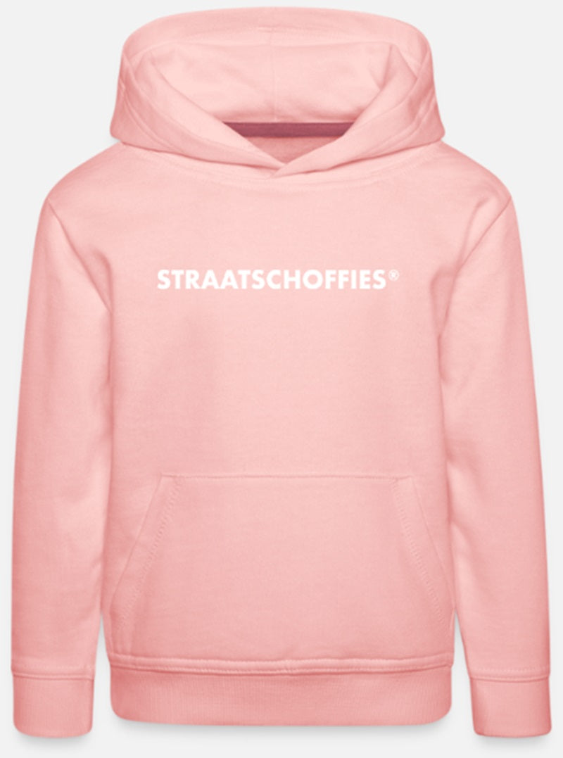 Kinder hoodie roze met witte letters