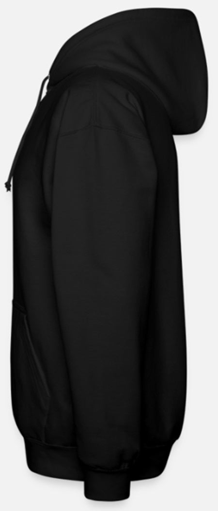 Uniseks zip hoodie Just Hoods Zwart met grijze letters