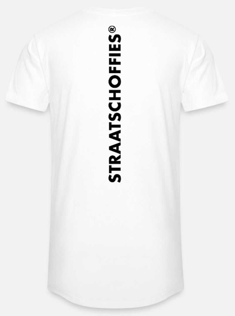 Mannen Urban longshirt met zwarte letters