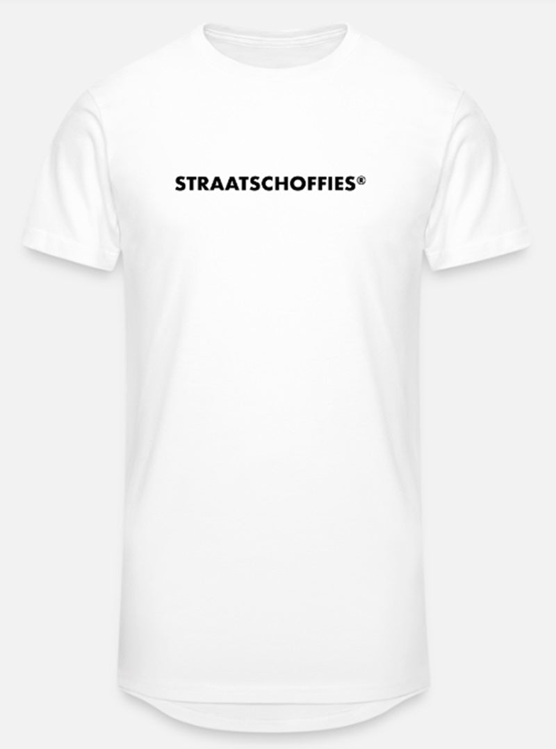 Mannen Urban longshirt met zwarte letters