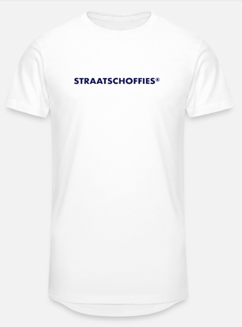 Mannen Urban longshirt met navy letters