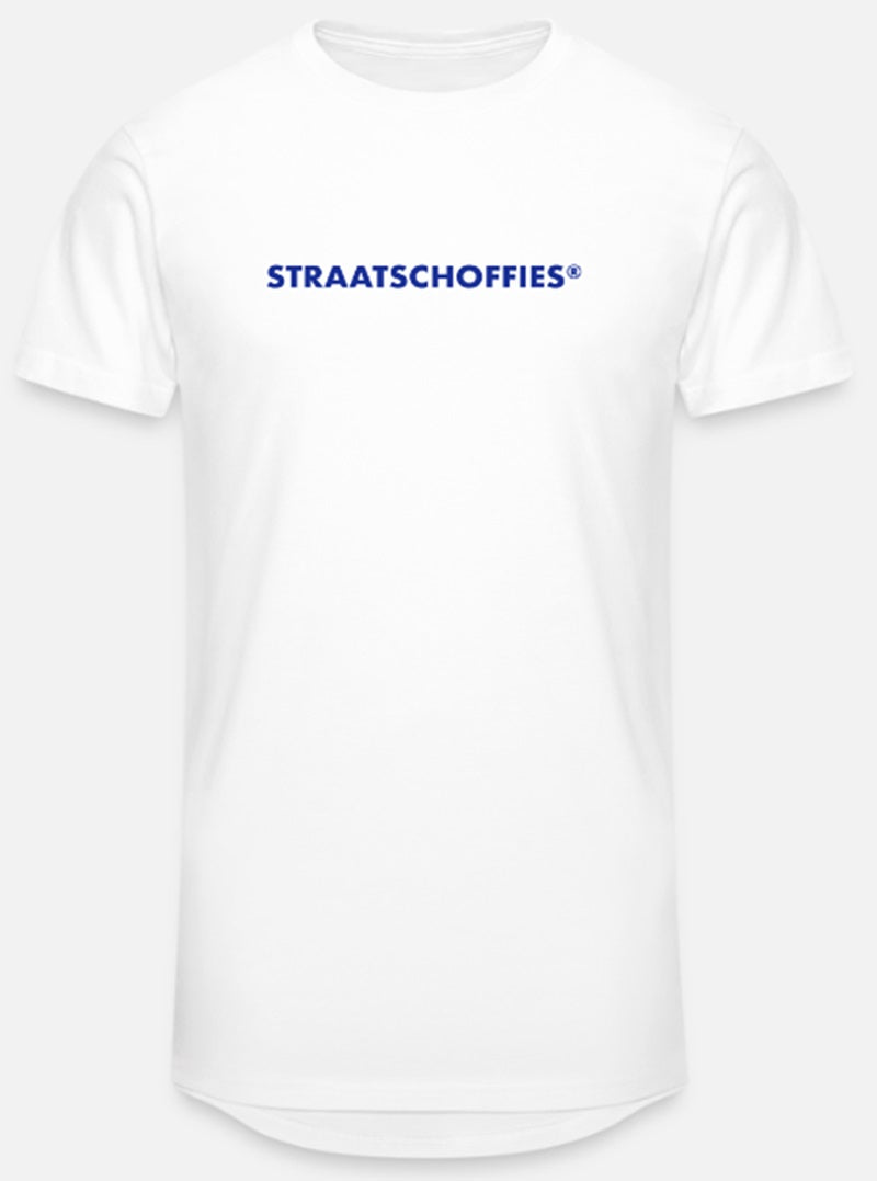 Mannen Urban longshirt met blauwe letters