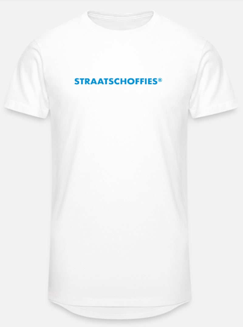 Mannen Urban longshirt met L-blauwe letters