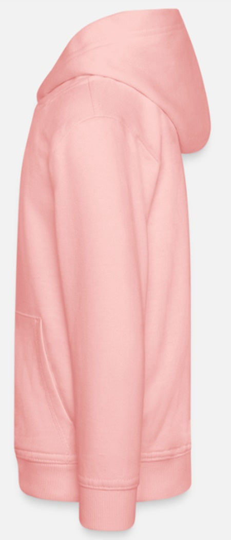Kinder hoodie roze met roze letters